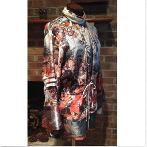 CLASS ROBERTO CAVALLI TOP TUNIC BOHO SILK MIX
